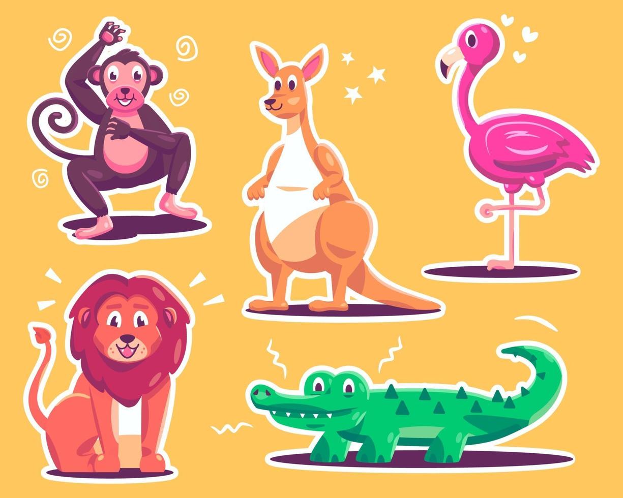 Zoo Animal Character Collection vector