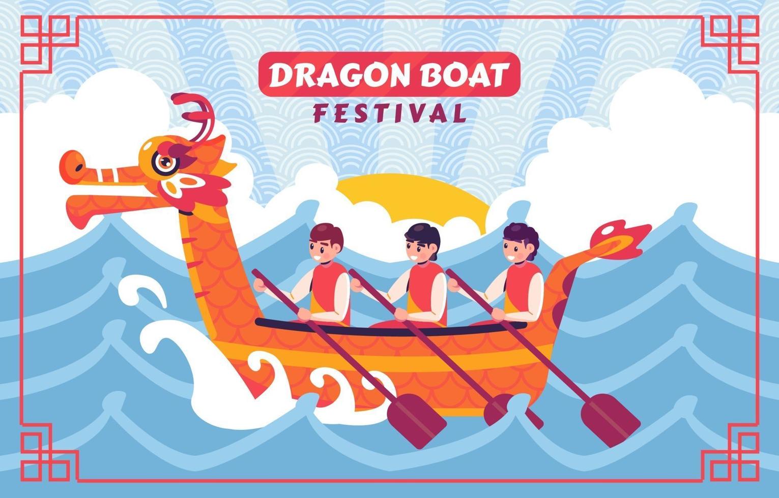 Dragon Boat Festival Concept vector