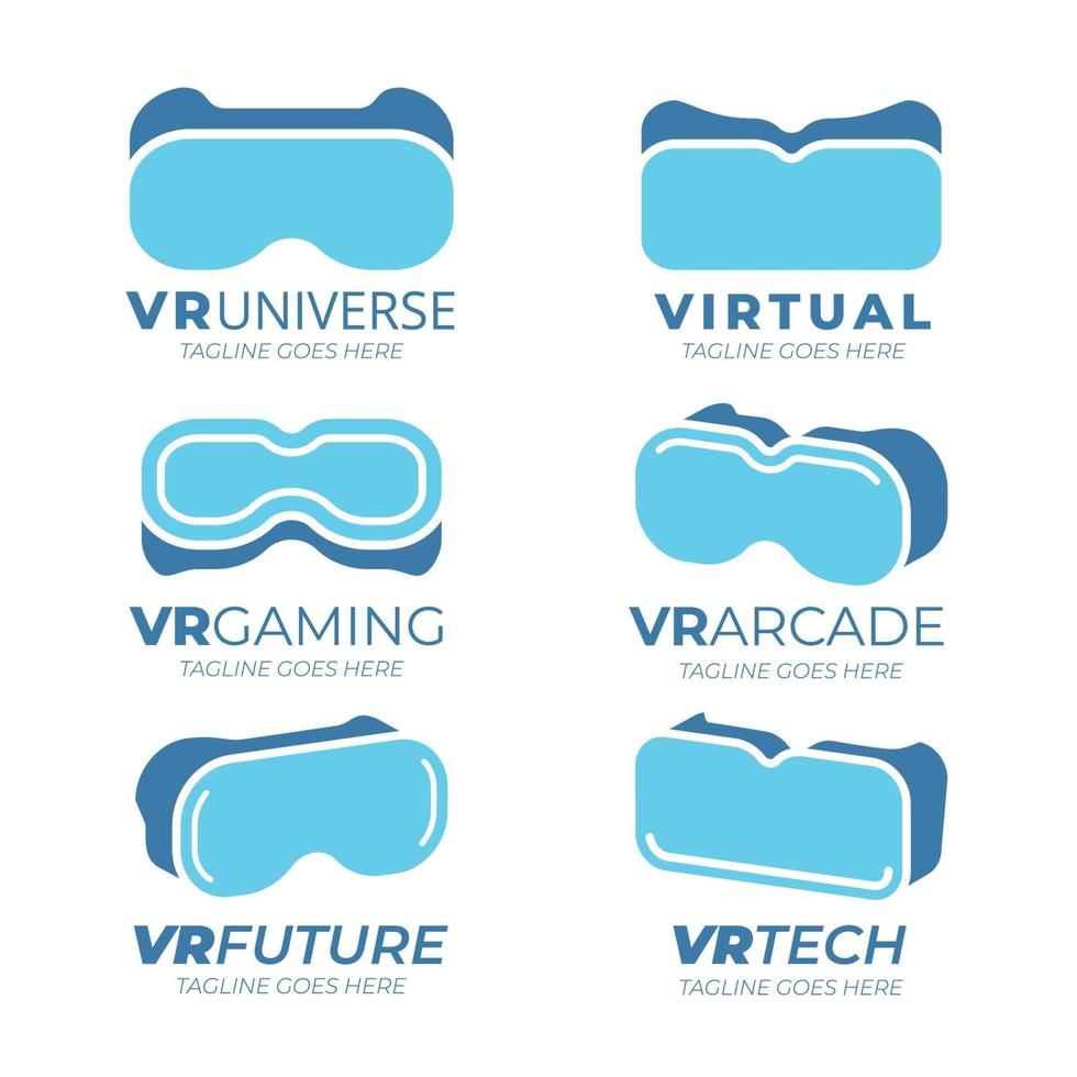 colección de logos de realidad virtual vector