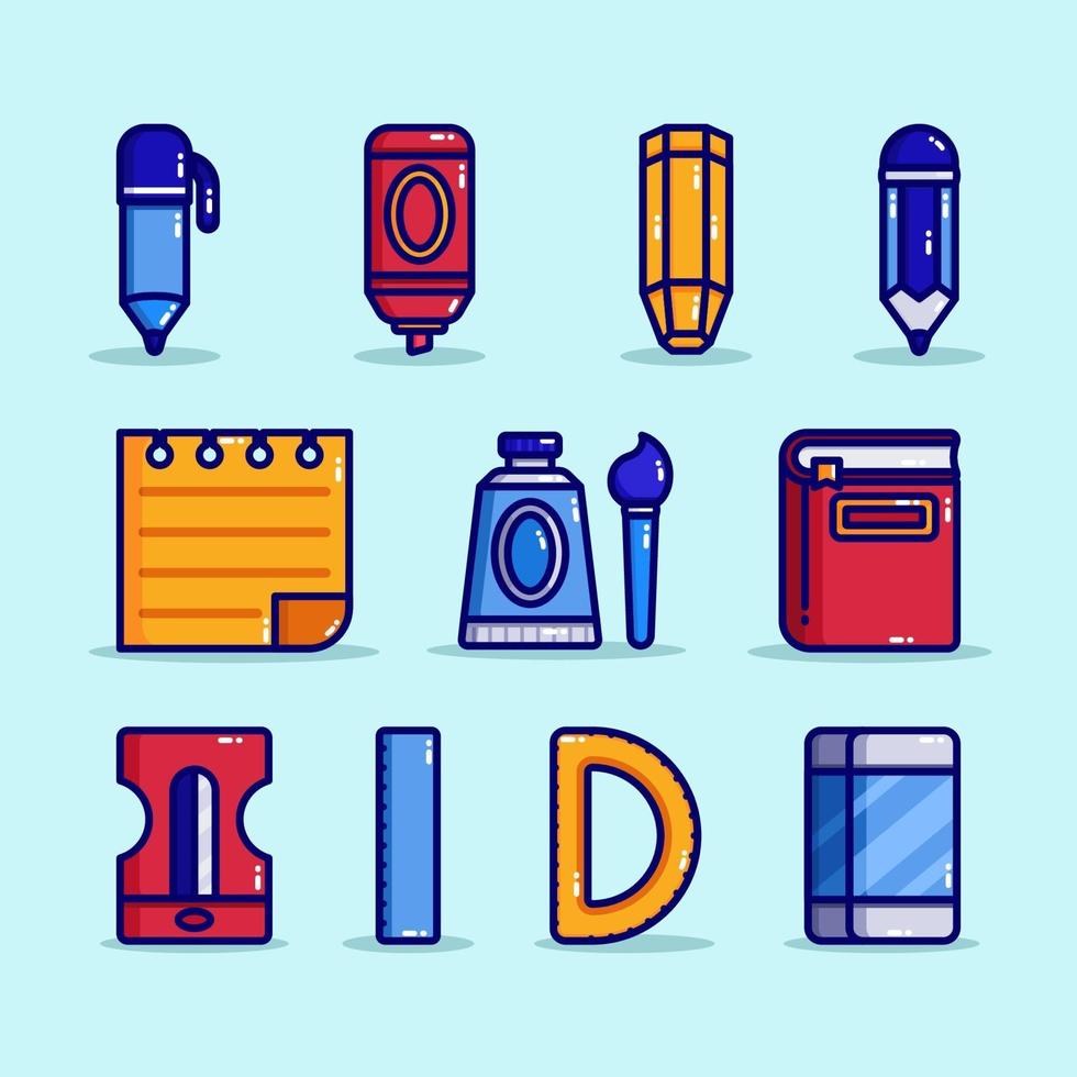 Stationary Icon Set vector