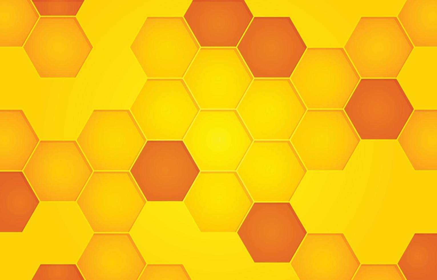 Yellow Honeycomb Background vector