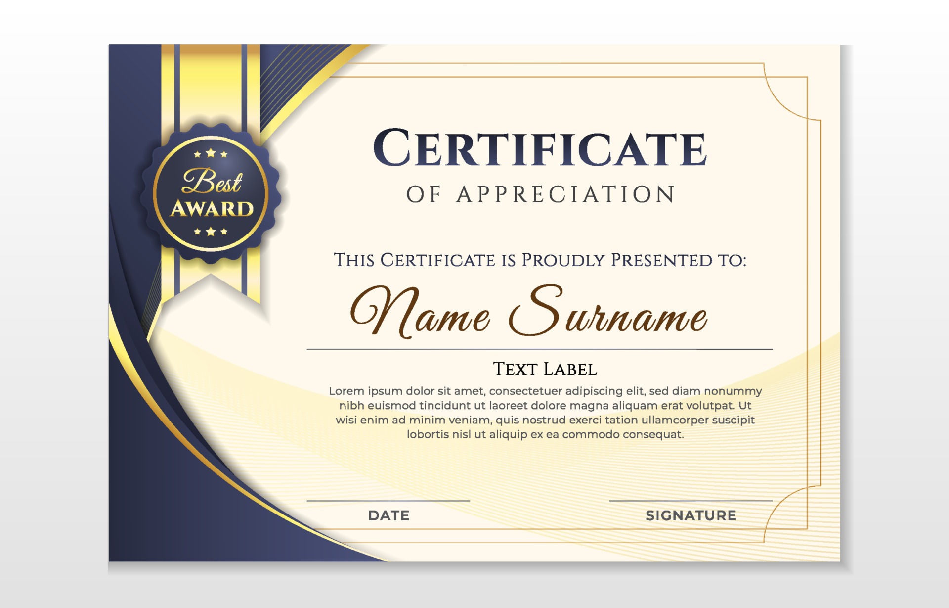 Modern Abstract Certificate Template 2380071 Vector Art At Vecteezy
