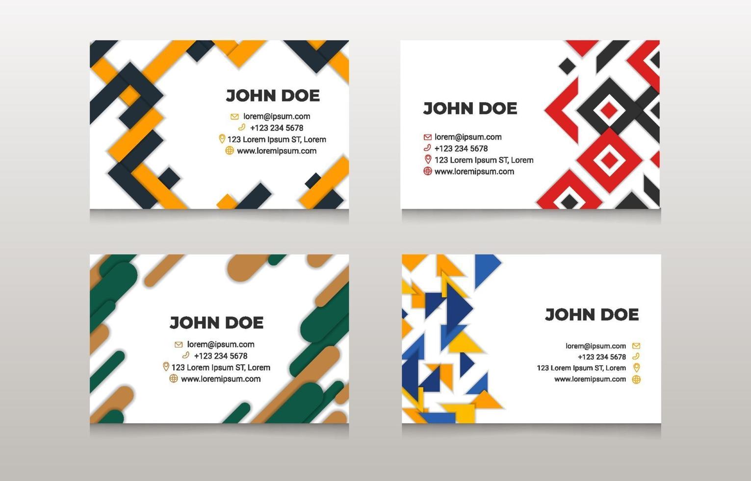 Abstract Pattern Business Card Template vector