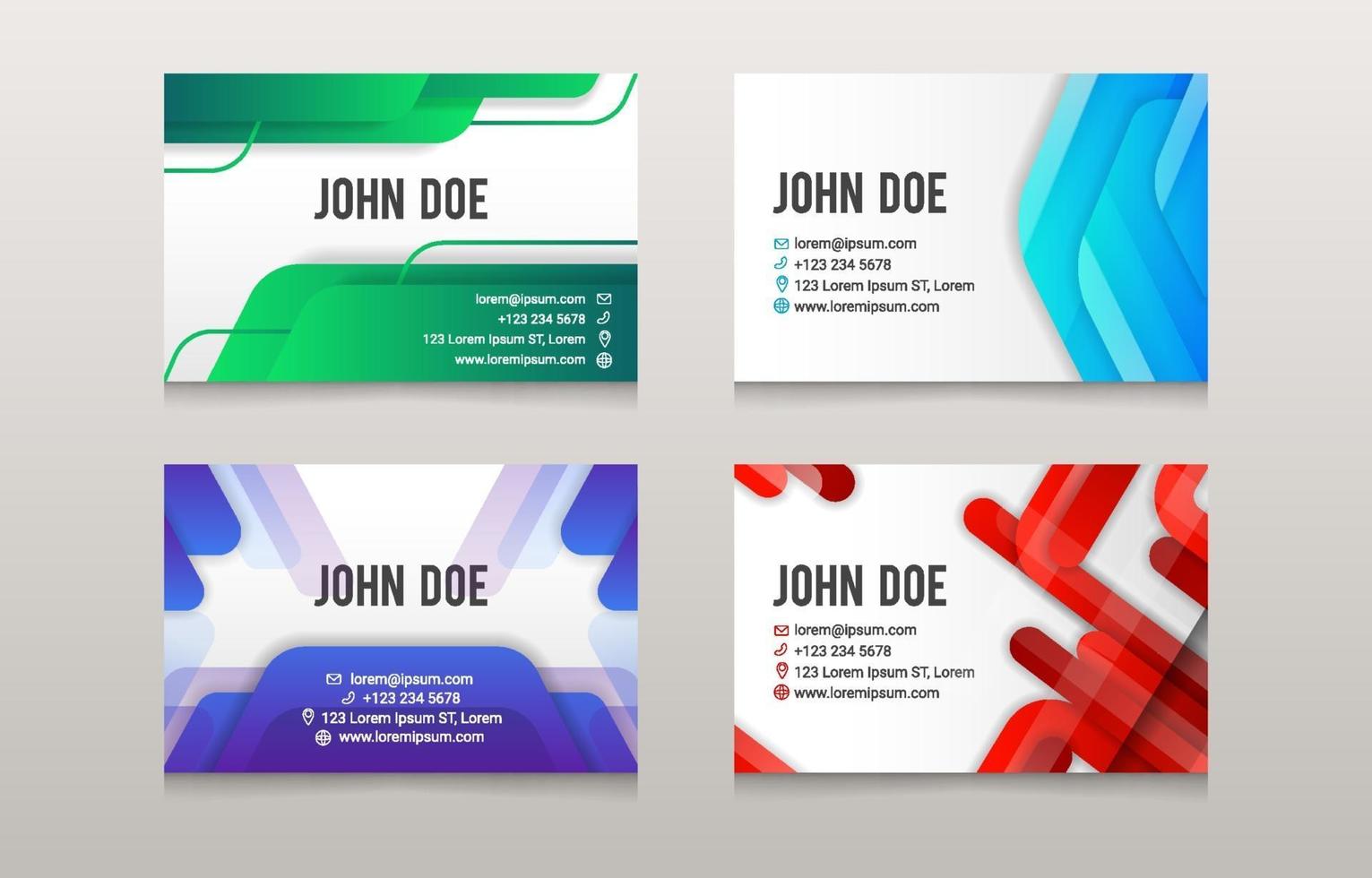 Abstract Colorful Business Card Template vector