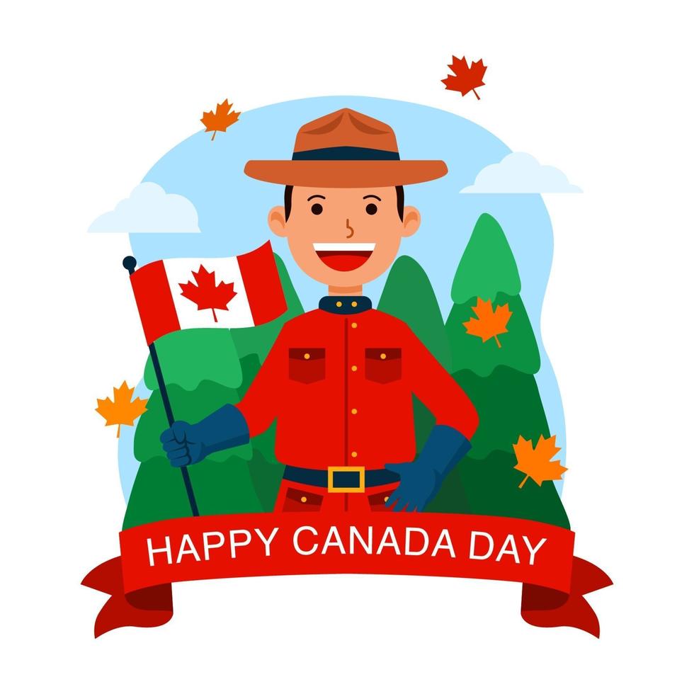 Happy Canada Day Celebration Design vector