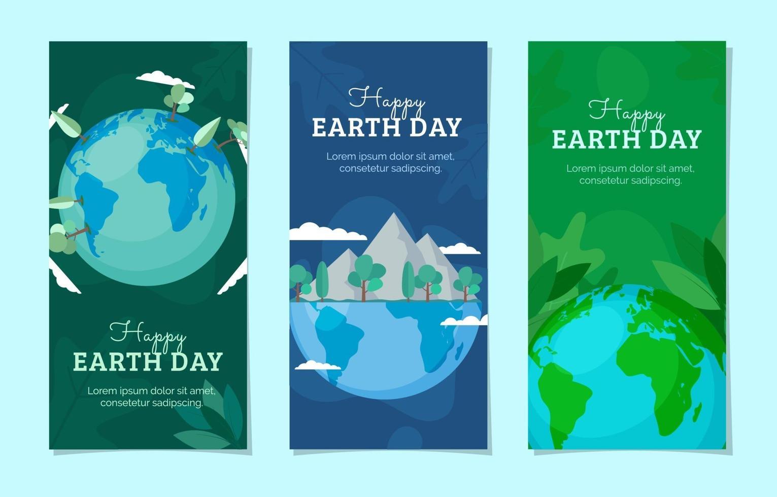 Earth Day Banner Template vector