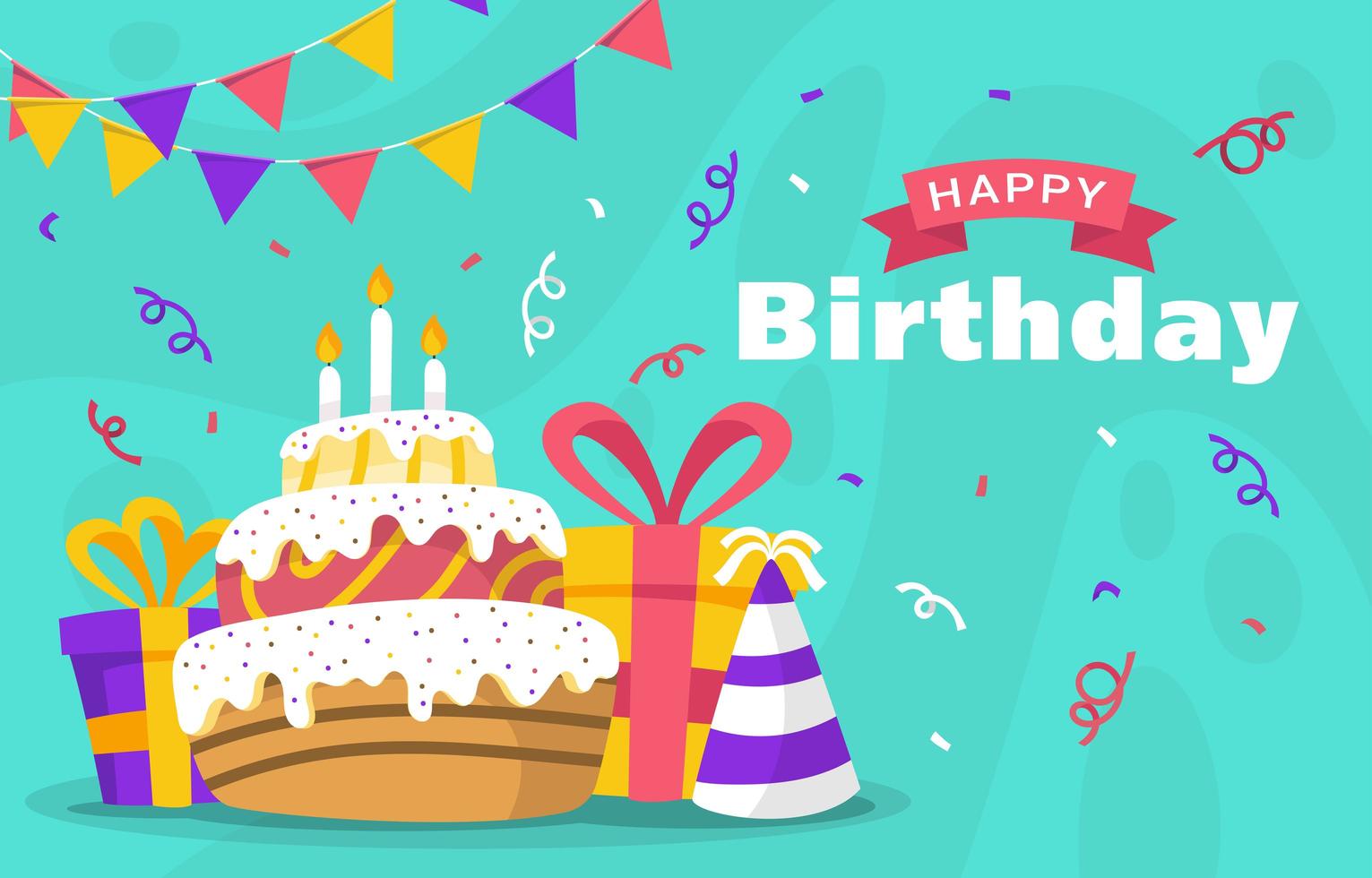 Happy Birthday Greeting Background 2380106 Vector Art at Vecteezy