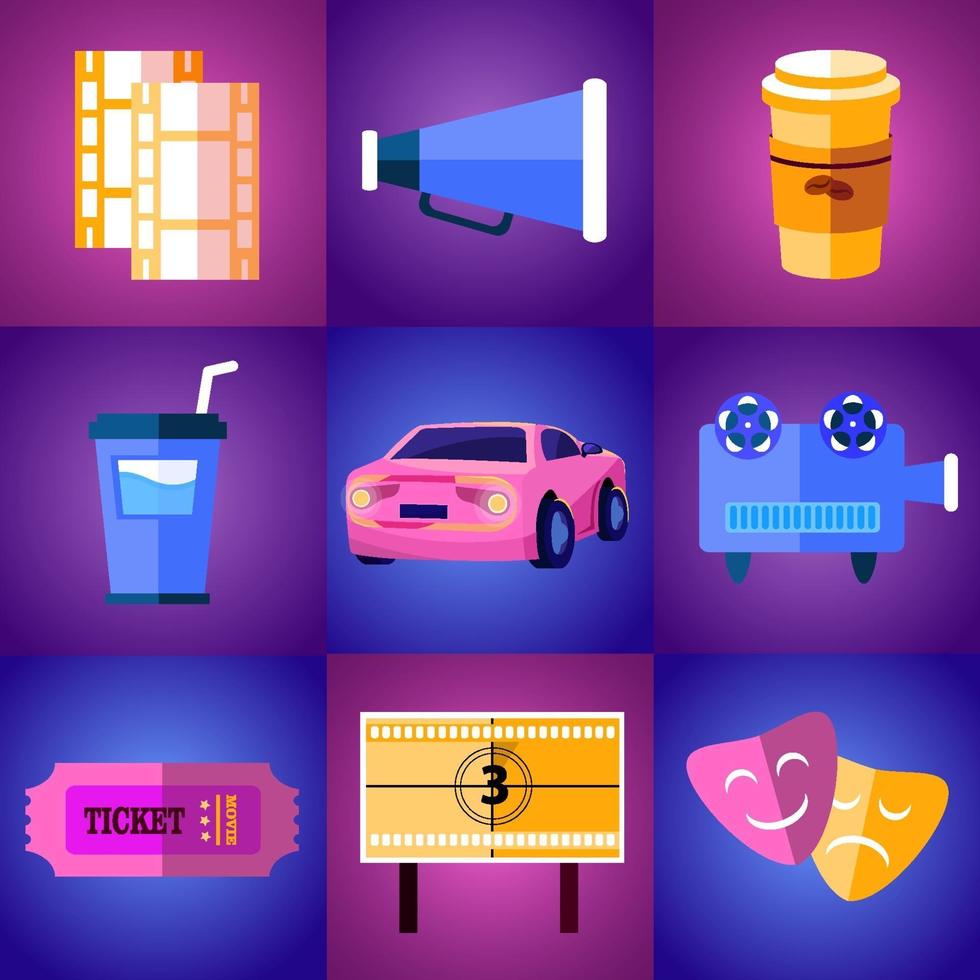 Drive In Movie Icon vector