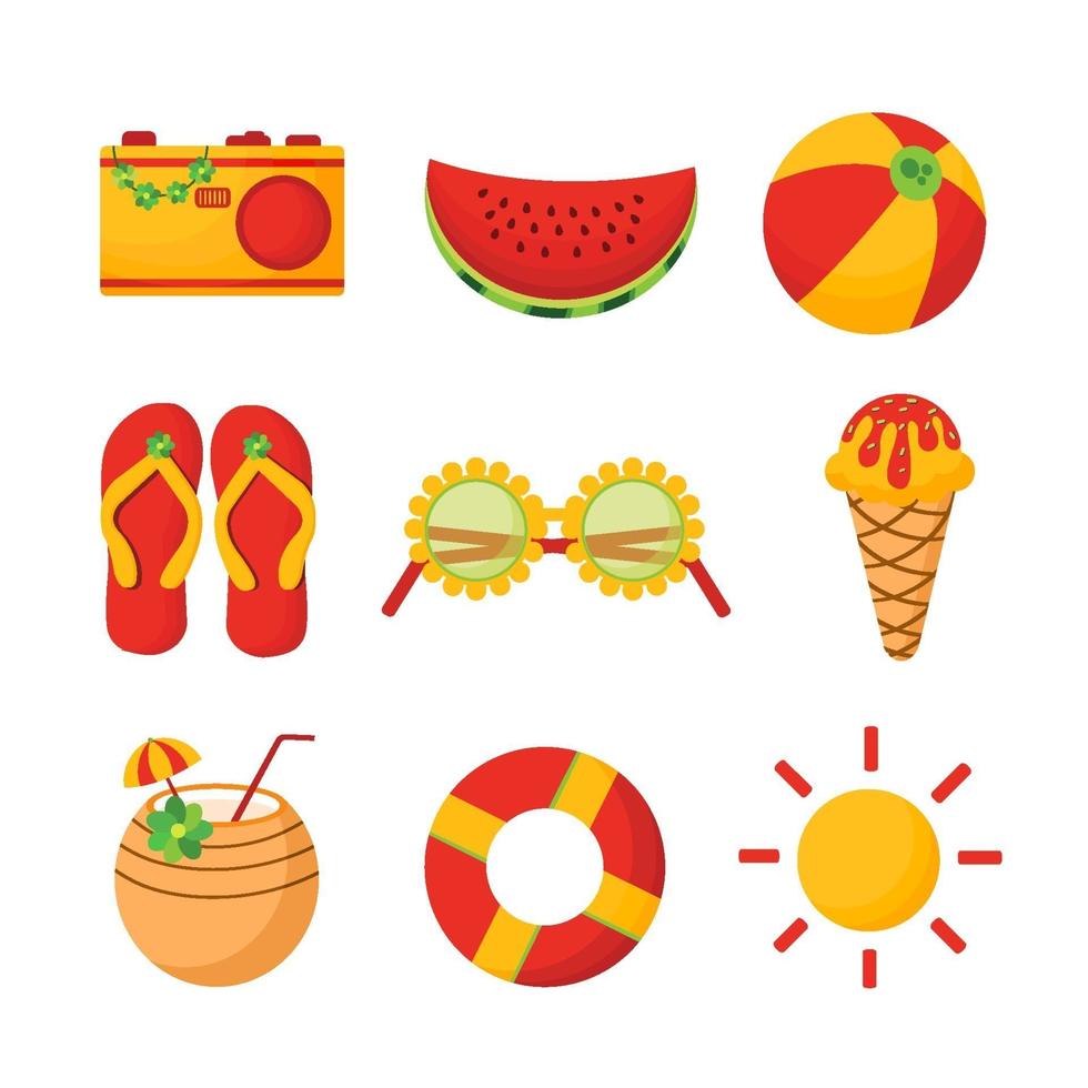 icono de verano alegre vector