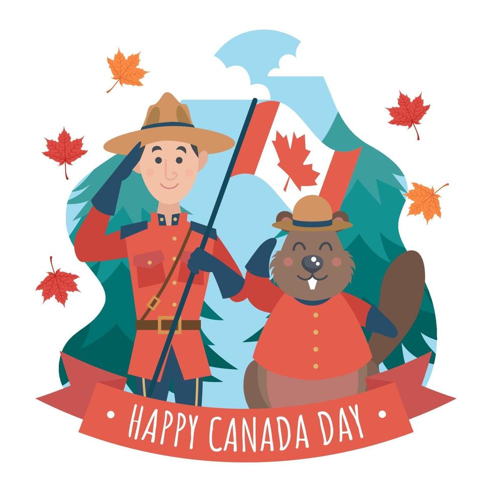 Canada Day Festivity Illustration Design vector