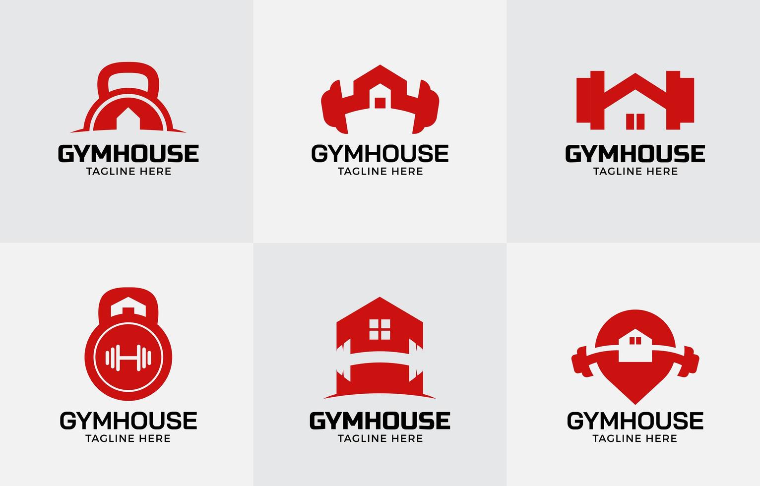 Gym at Home Logo Template vector