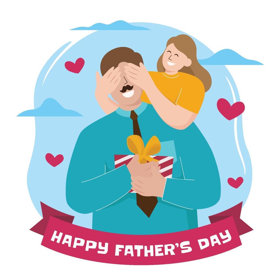 Happy Father's Day Illustration Concept vector