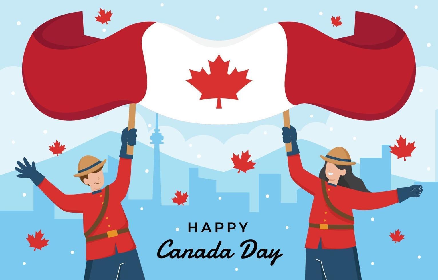 feliz dia de canadá vector