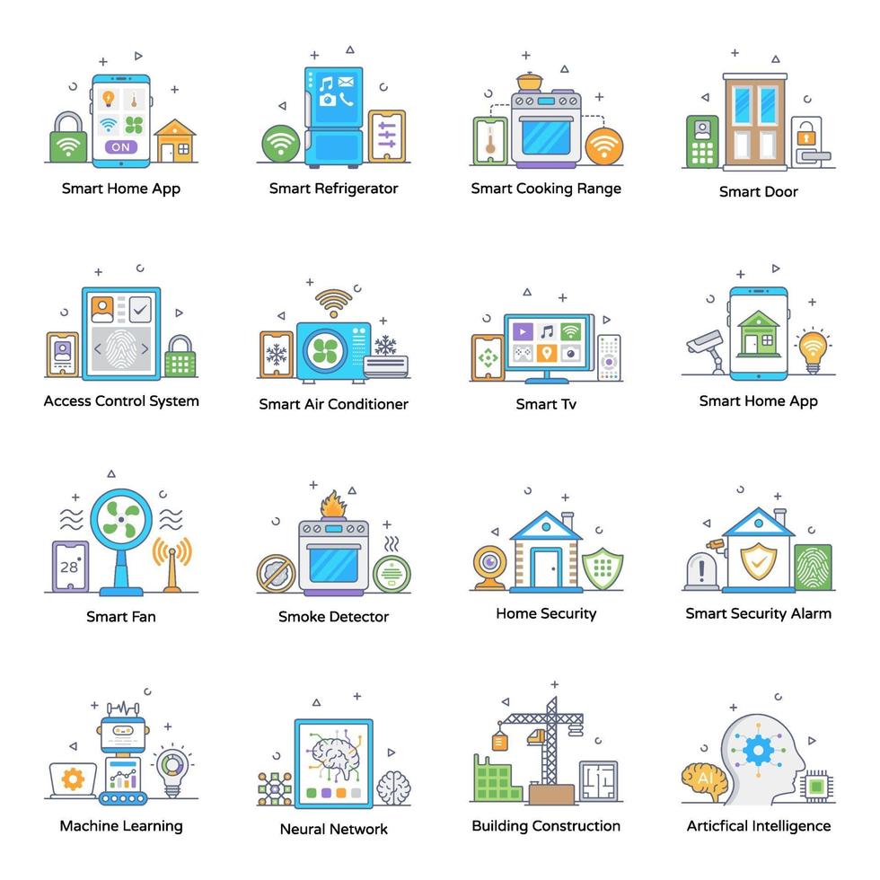 Smart Devices and Home Appliances vector