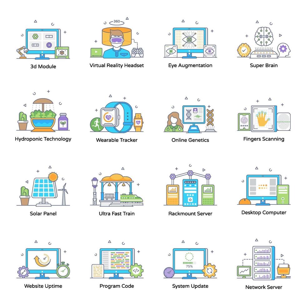 Vr and Ar Flat Conceptual vector