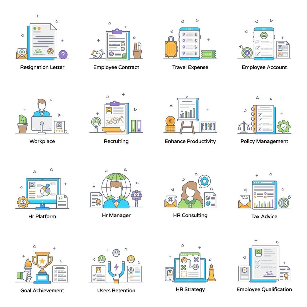 vectores de gestión de recursos humanos