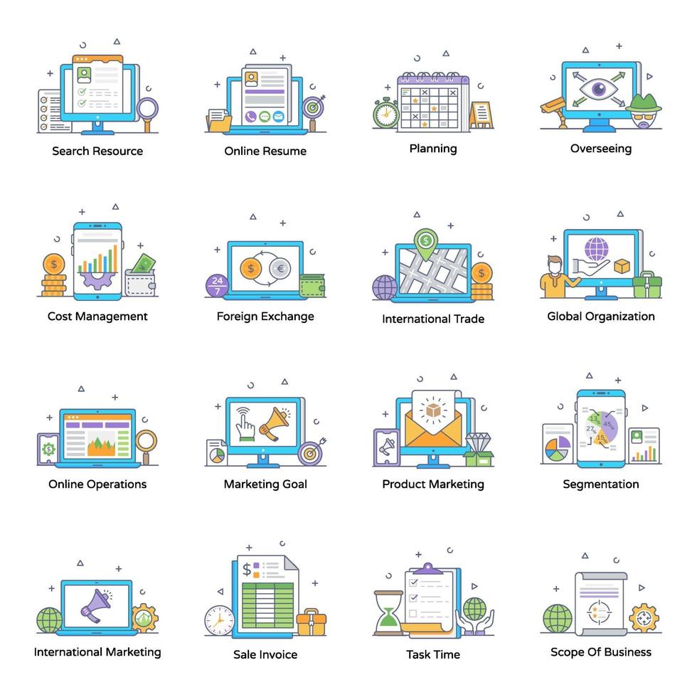 plano de gestión de operaciones vector