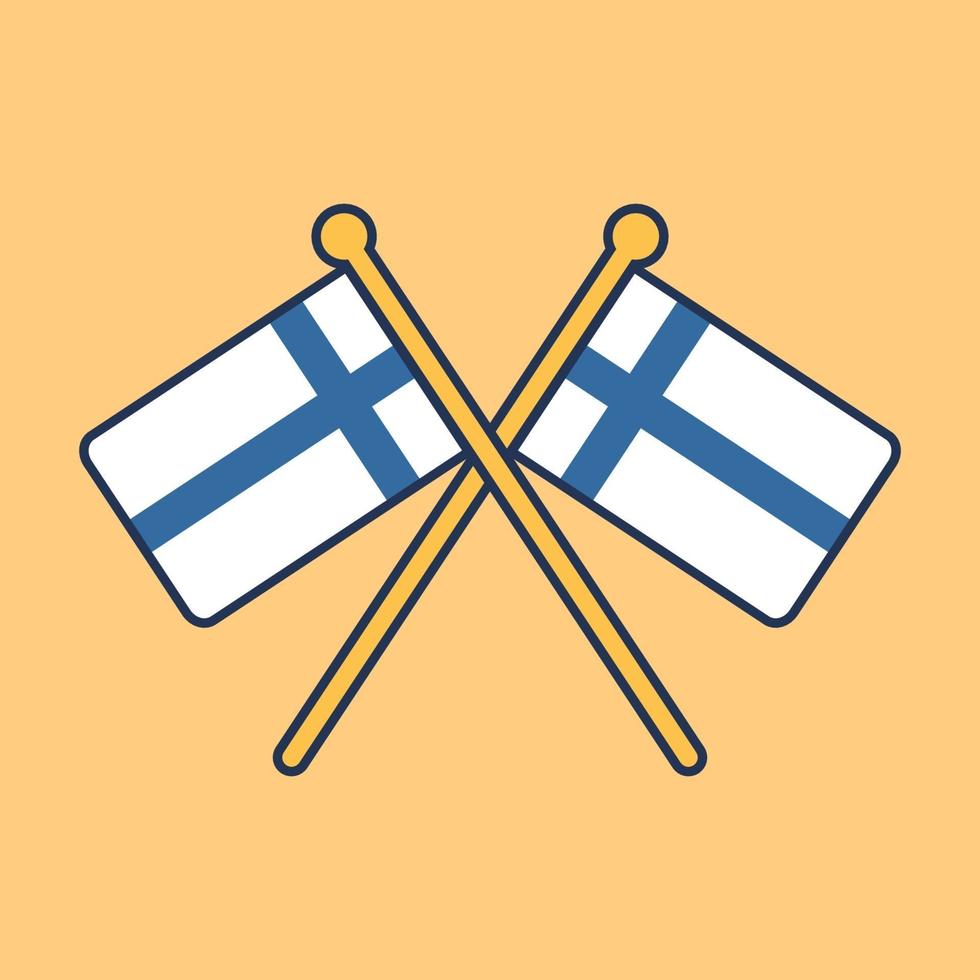 Finland flag icon illustration vector