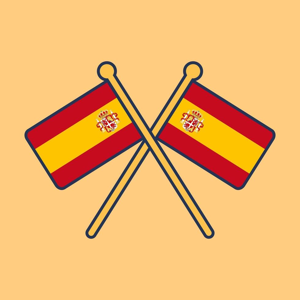 ilustración de icono de bandera de españa vector