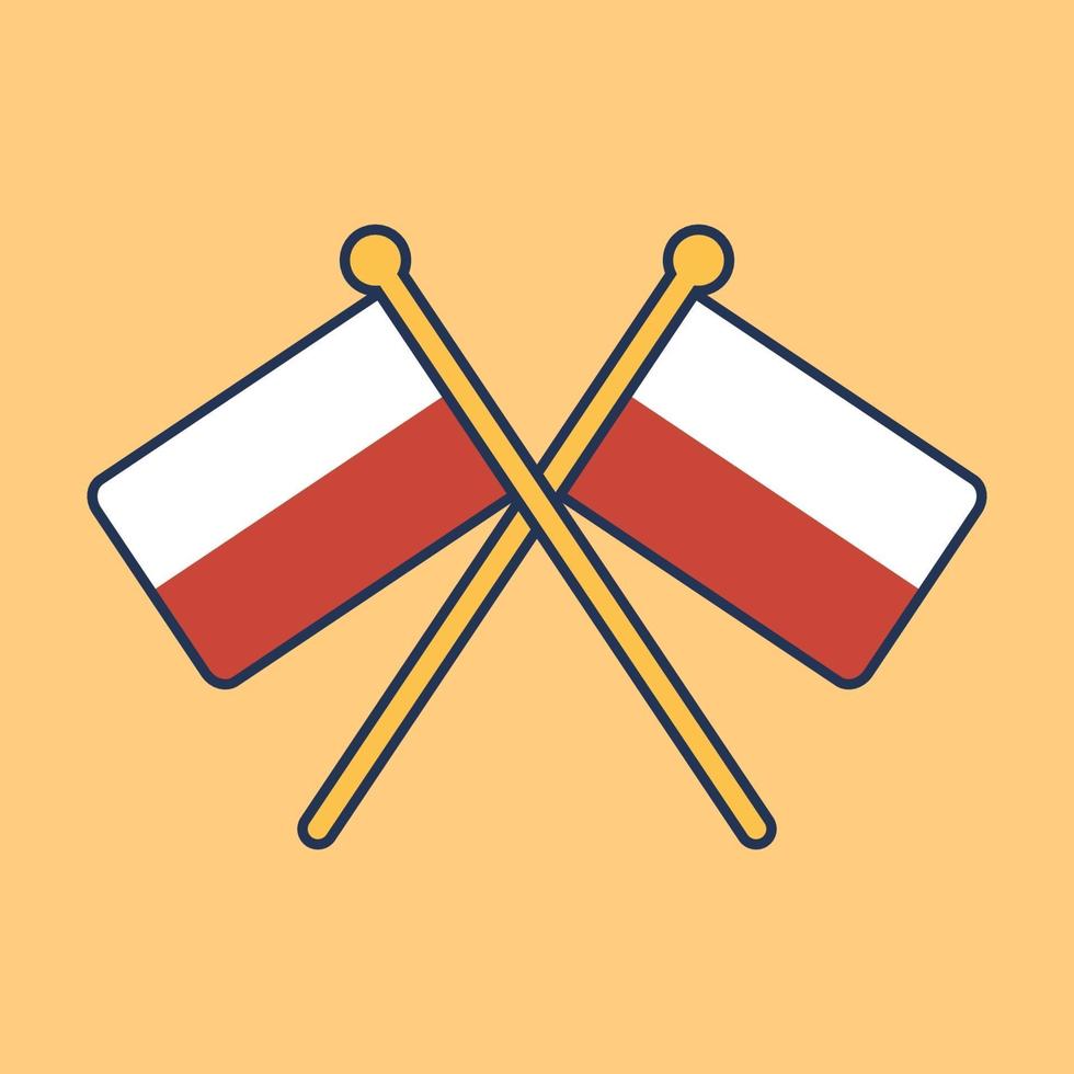 bandera de polonia vector