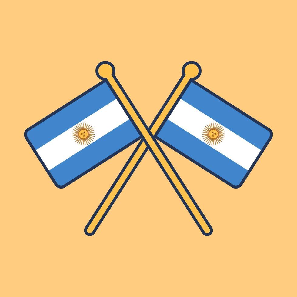ilustración de icono de bandera argentina vector