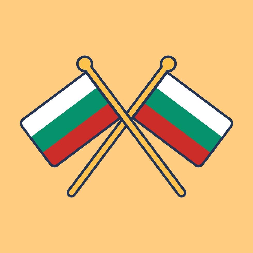 ilustración de icono de bandera de bulgaria vector