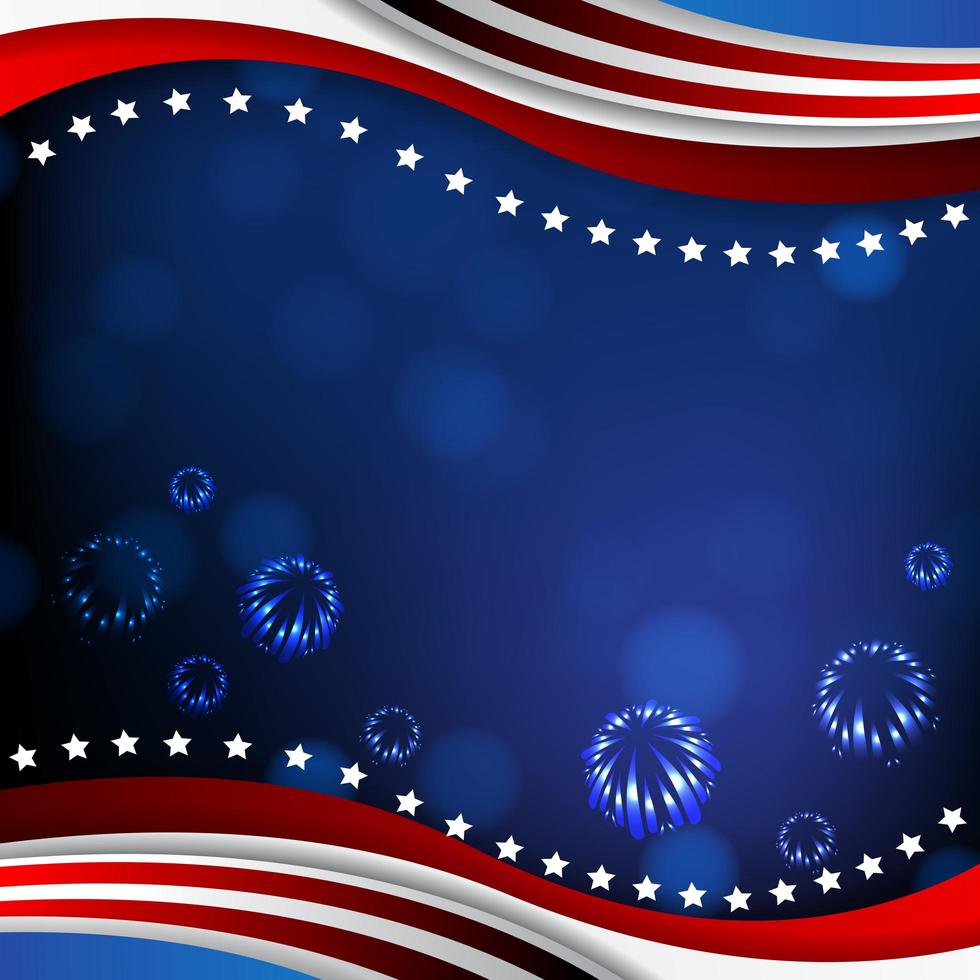 America Independence Day Celebration Background vector