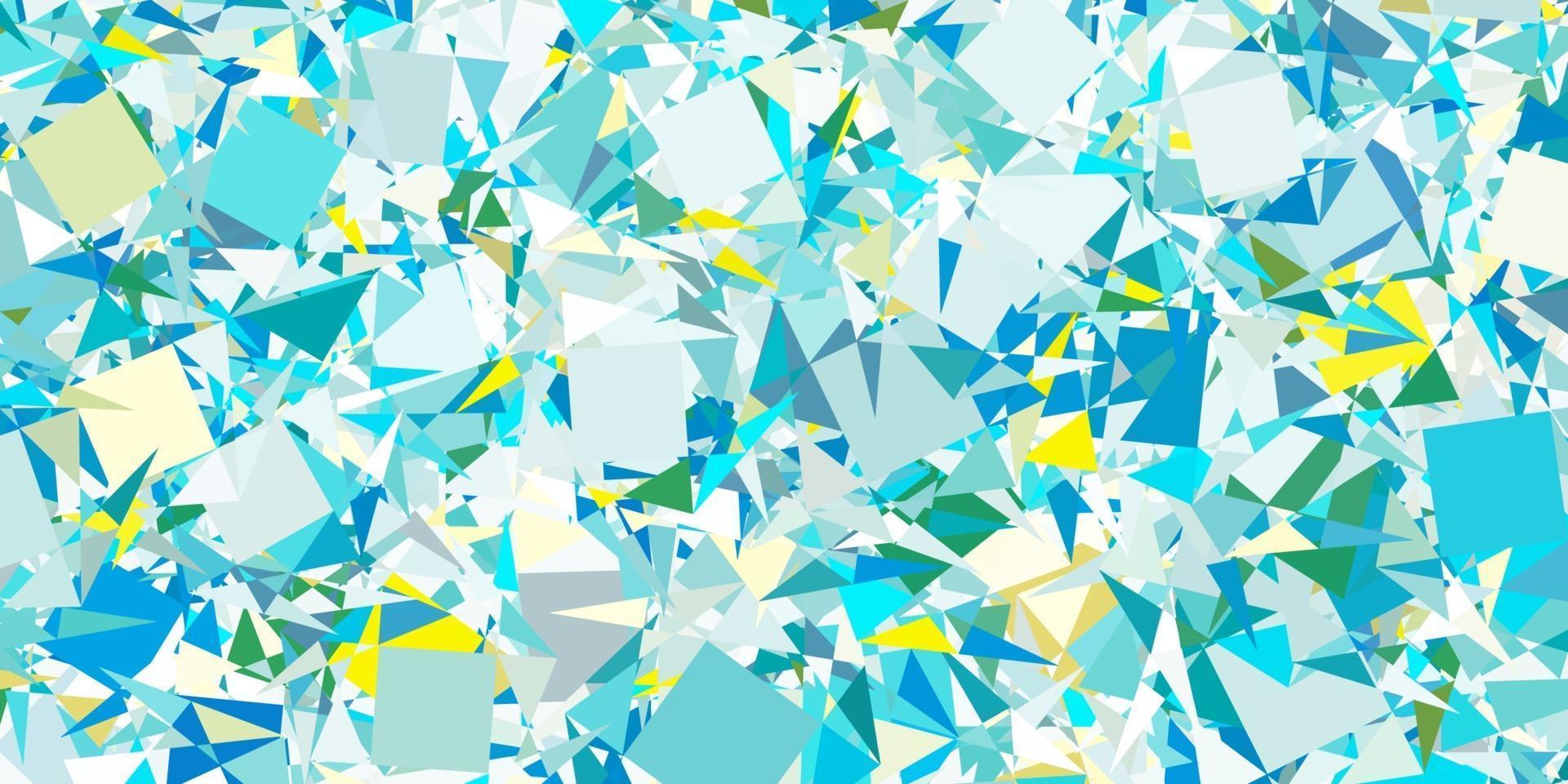 Light Blue, Yellow vector background with polygonal forms.