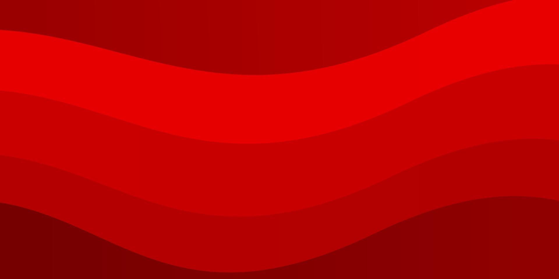 Fondo de vector rojo claro con curvas.