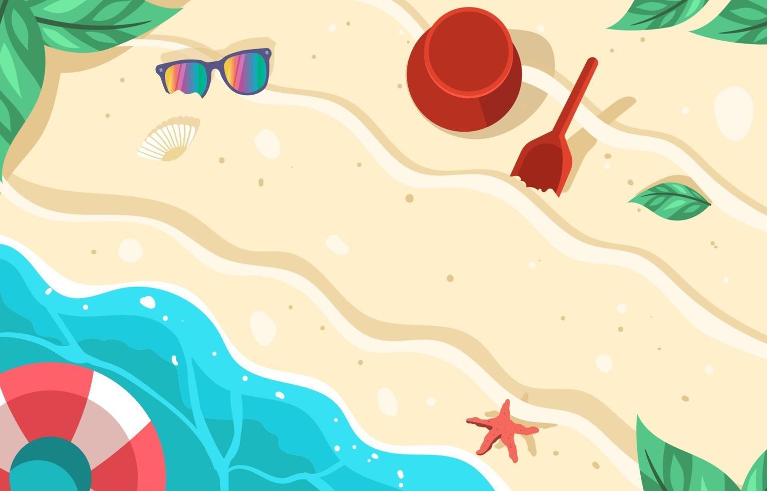 Summer Holiday on the Beach Side vector