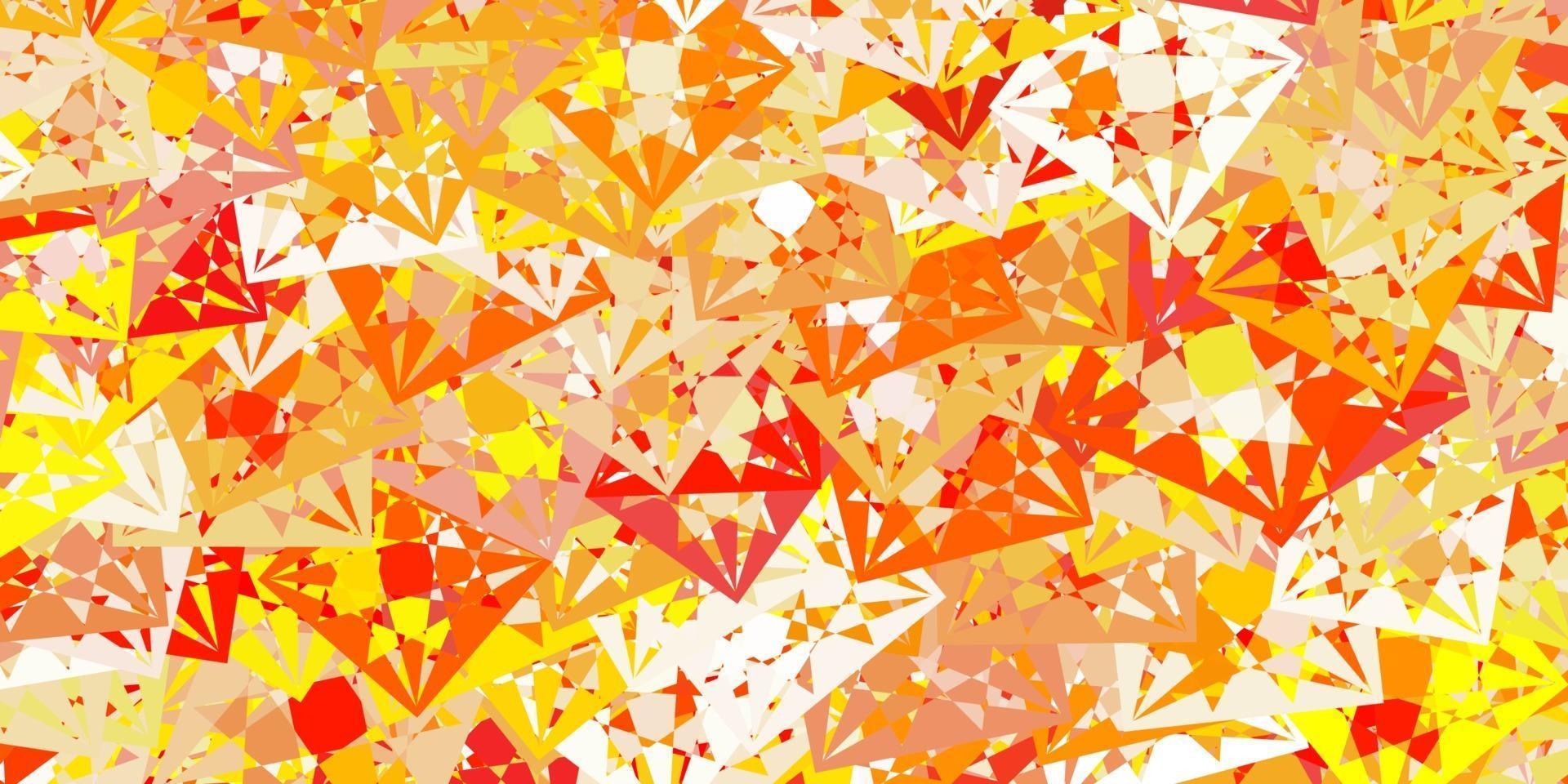 Light Orange vector pattern with polygonal shapes.