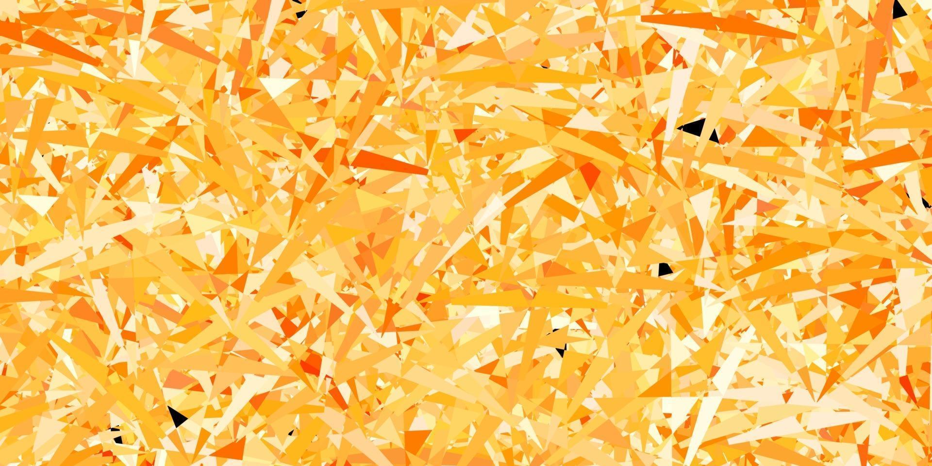 Light orange vector background with triangles.