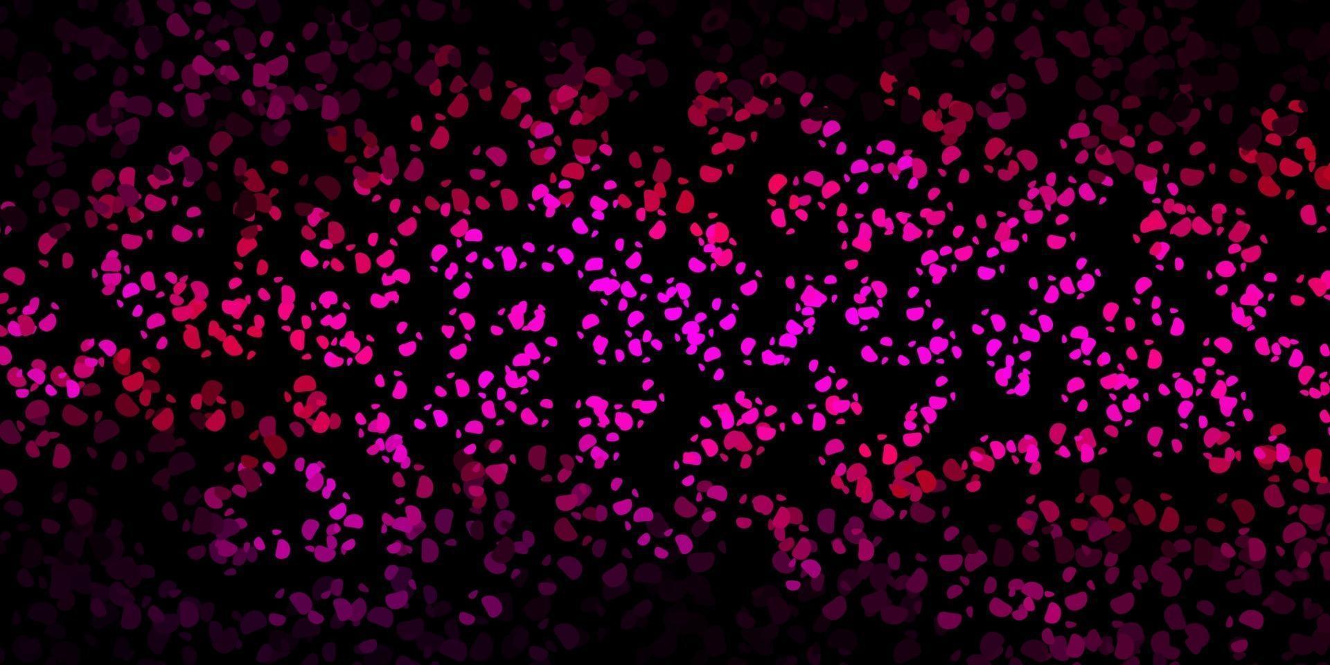 Dark pink vector background with random forms.
