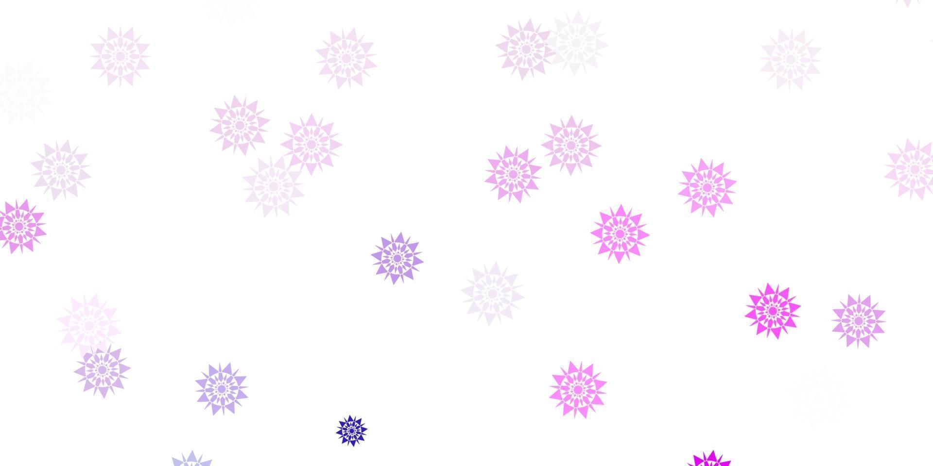 Light pink vector template with ice snowflakes.