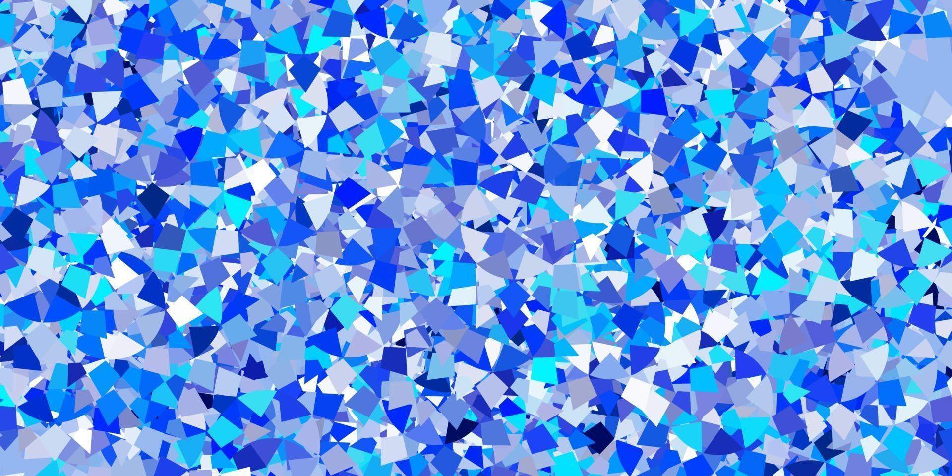 Light blue vector template with crystals, triangles.