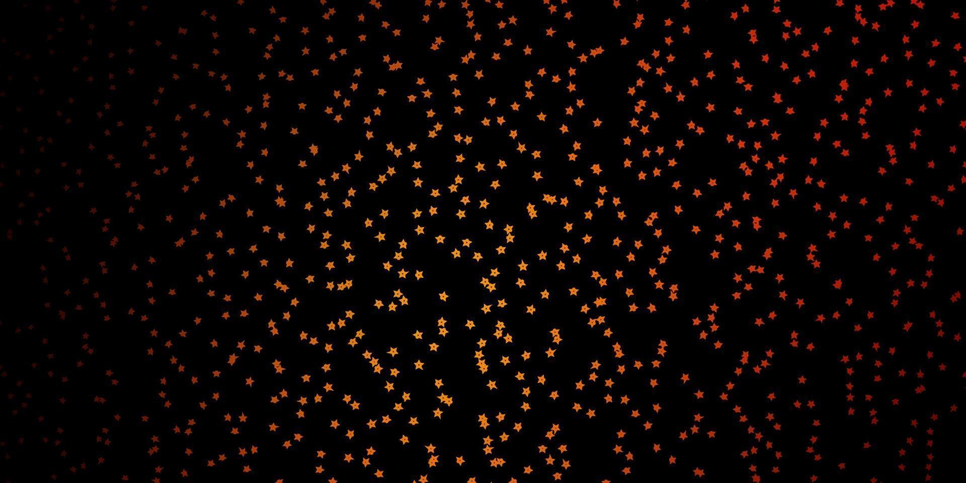 Dark Red vector background with small and big stars.