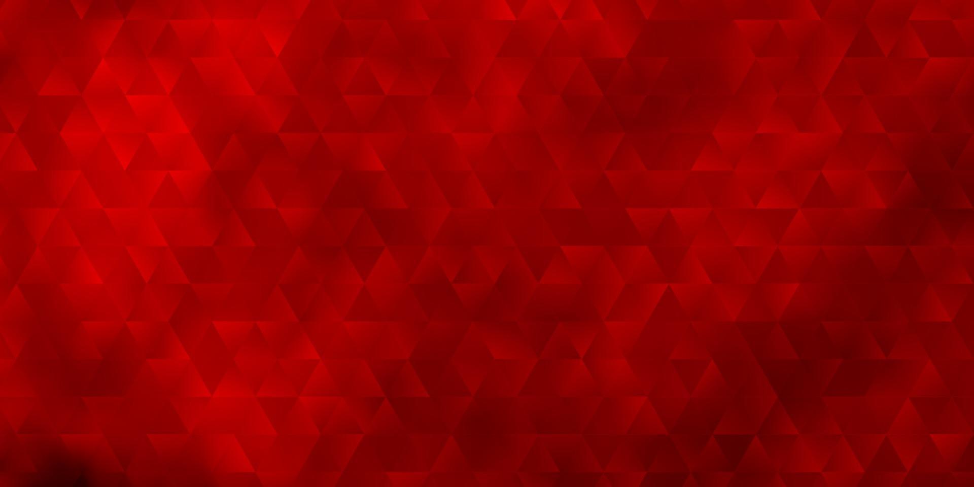 Dark Red vector template with crystals, triangles.