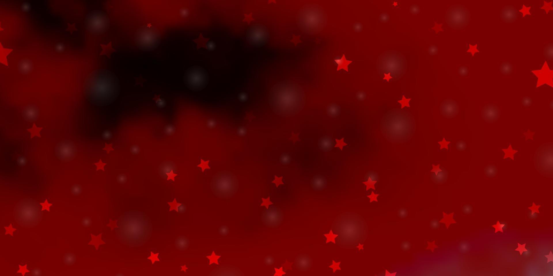 Light Red vector texture with beautiful stars.