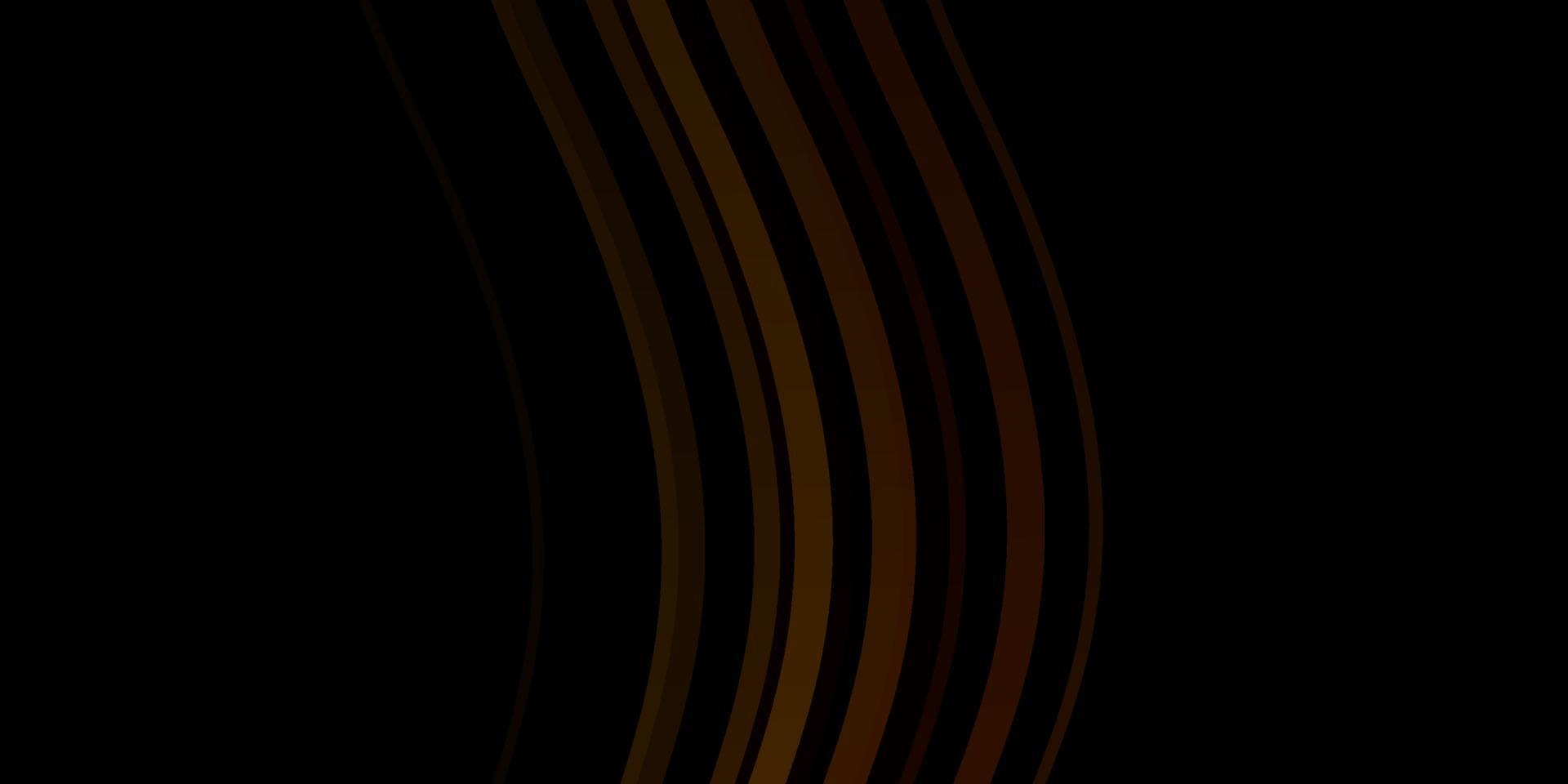 Dark Yellow vector texture with wry lines.