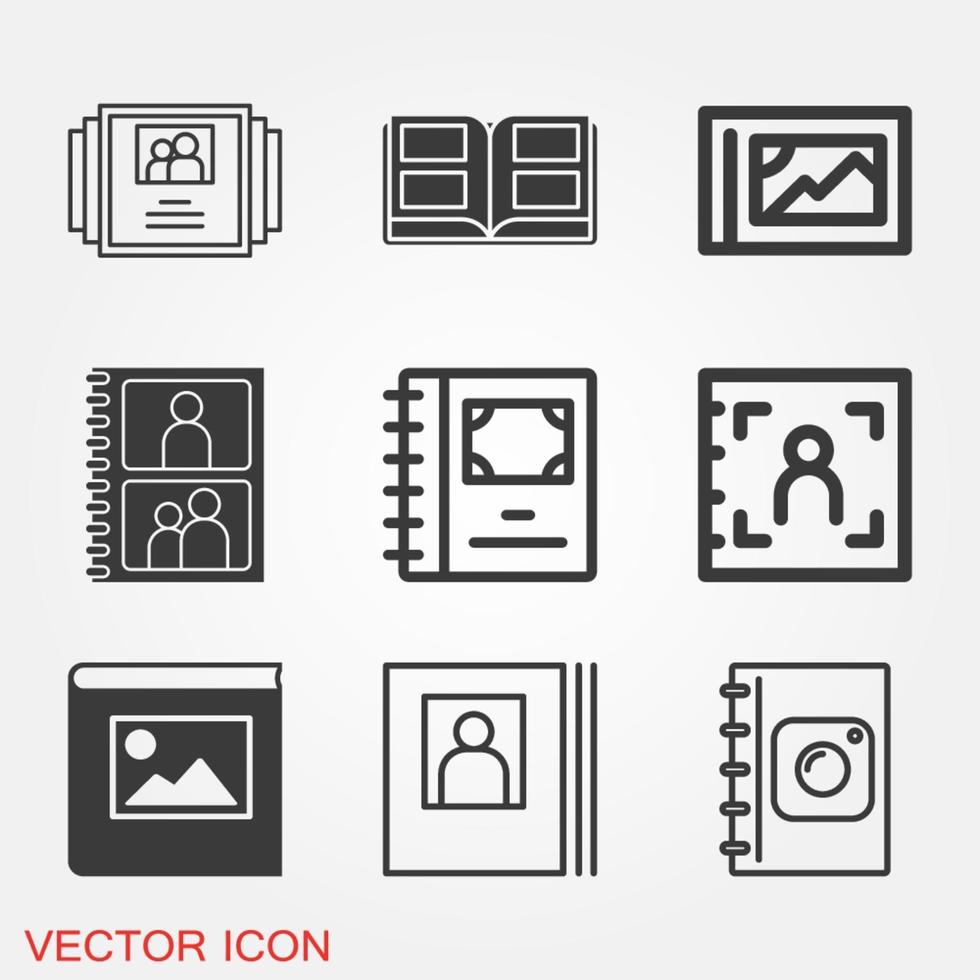 icono de álbum de fotos vector