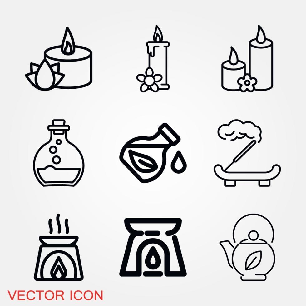 icono de aromaterapia. Ilustración del concepto de spa vector