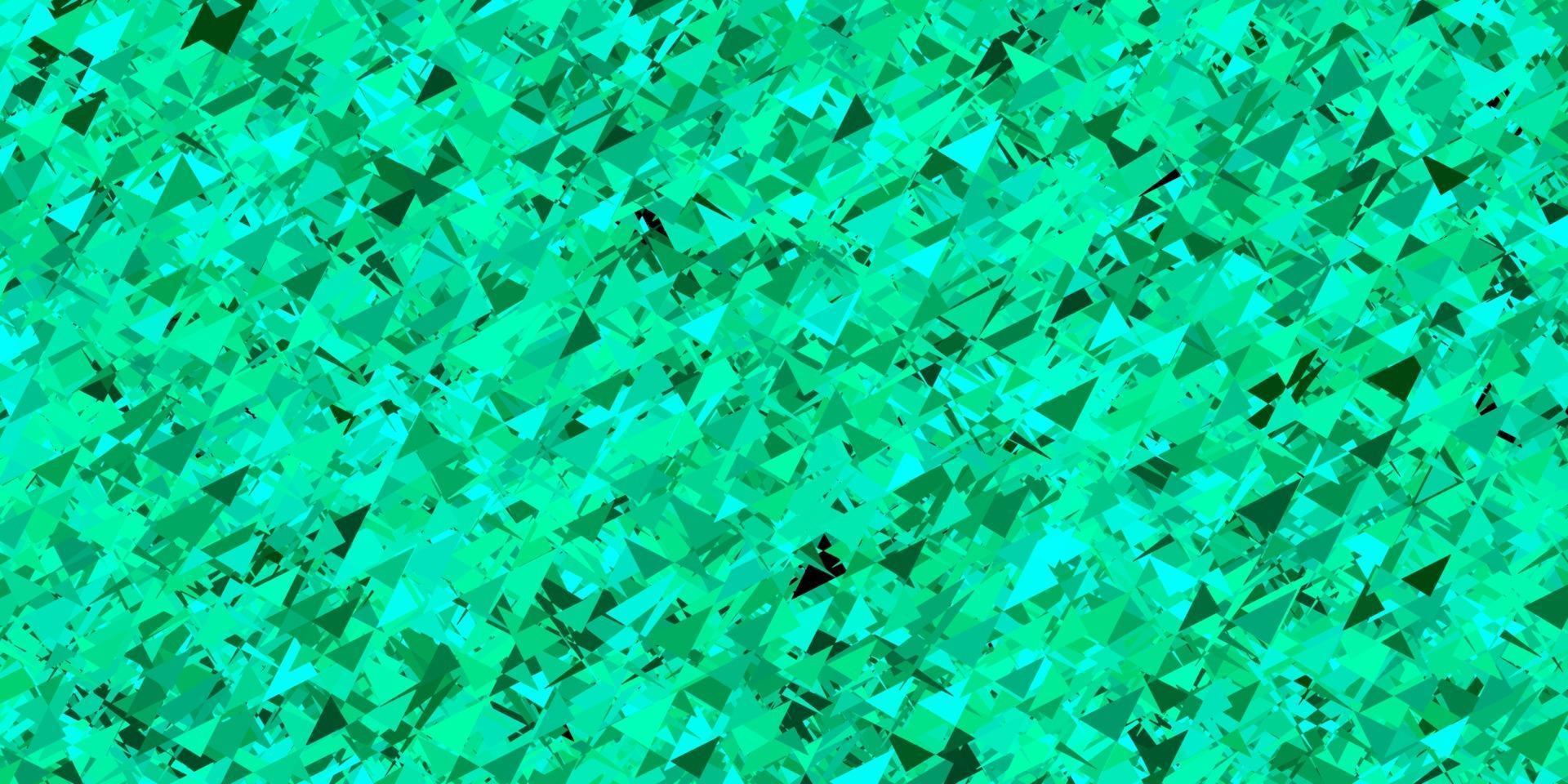diseño de vector verde claro con formas triangulares.