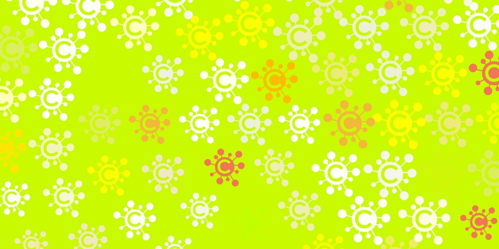 Light Green, Red vector texture with disease symbols.