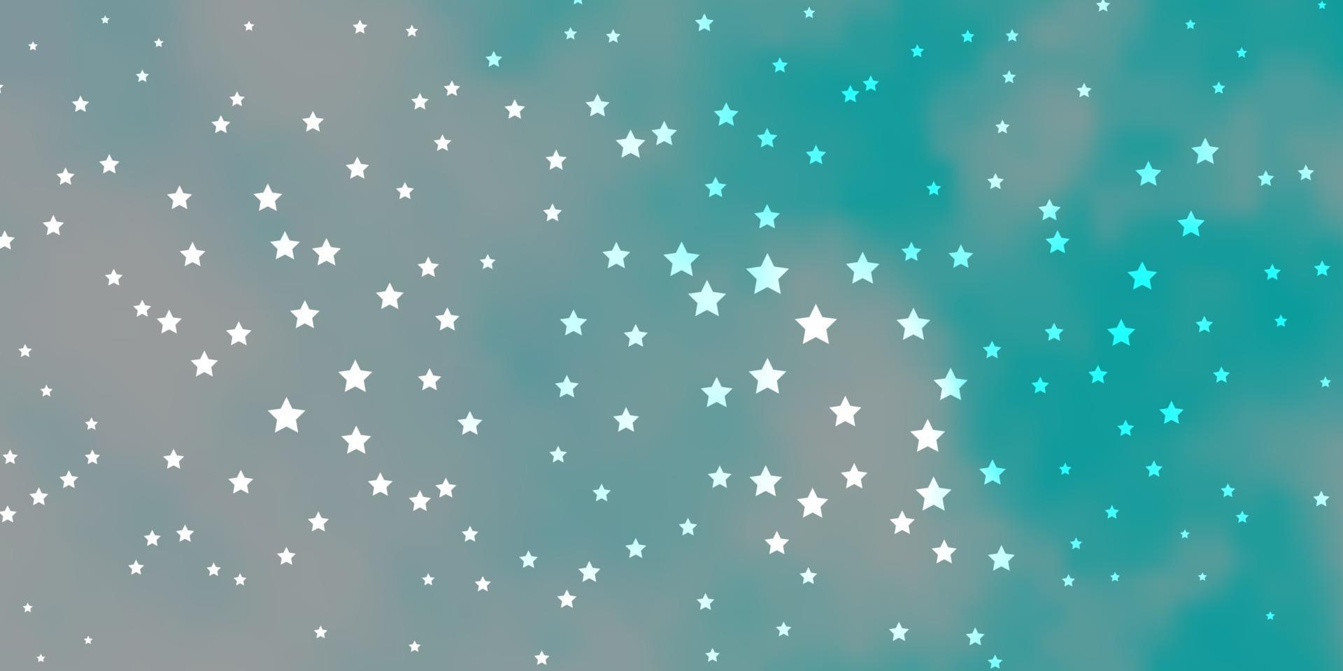 Dark BLUE vector background with colorful stars.