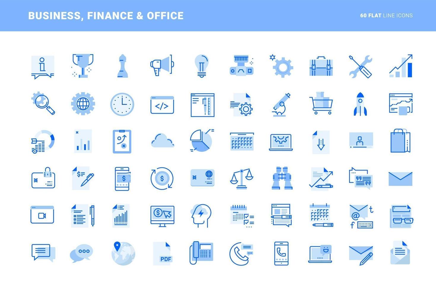 Set of flat line icons of business, finance and office. Vector concepts for website and app design and development, business presentation and marketing material.