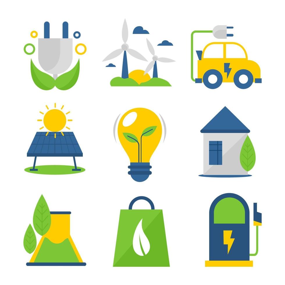 Green Technology Icon Set vector