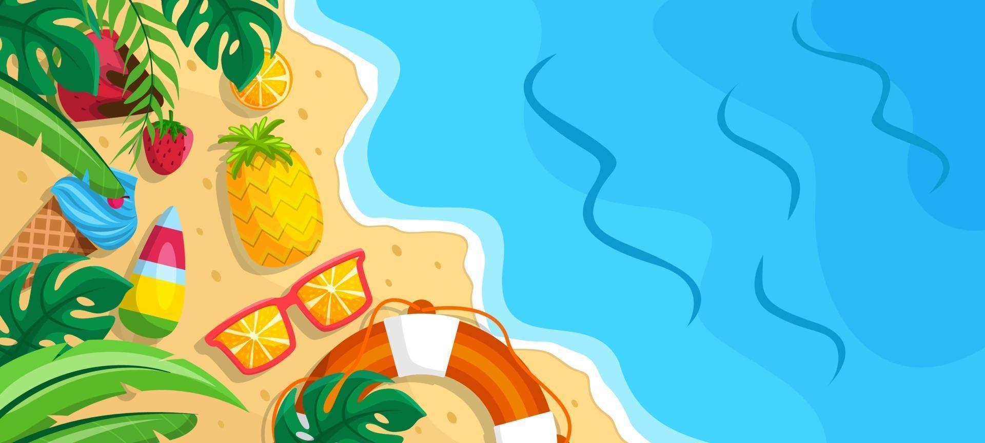 Summer Beach Background vector