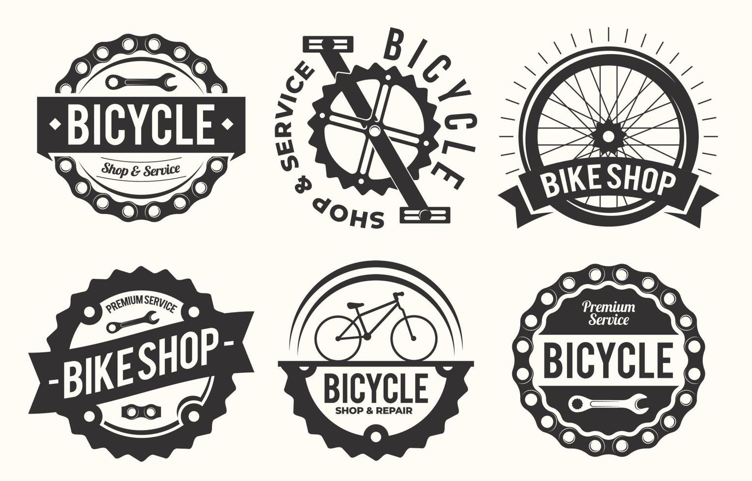 colección de insignias de bicicleta vector