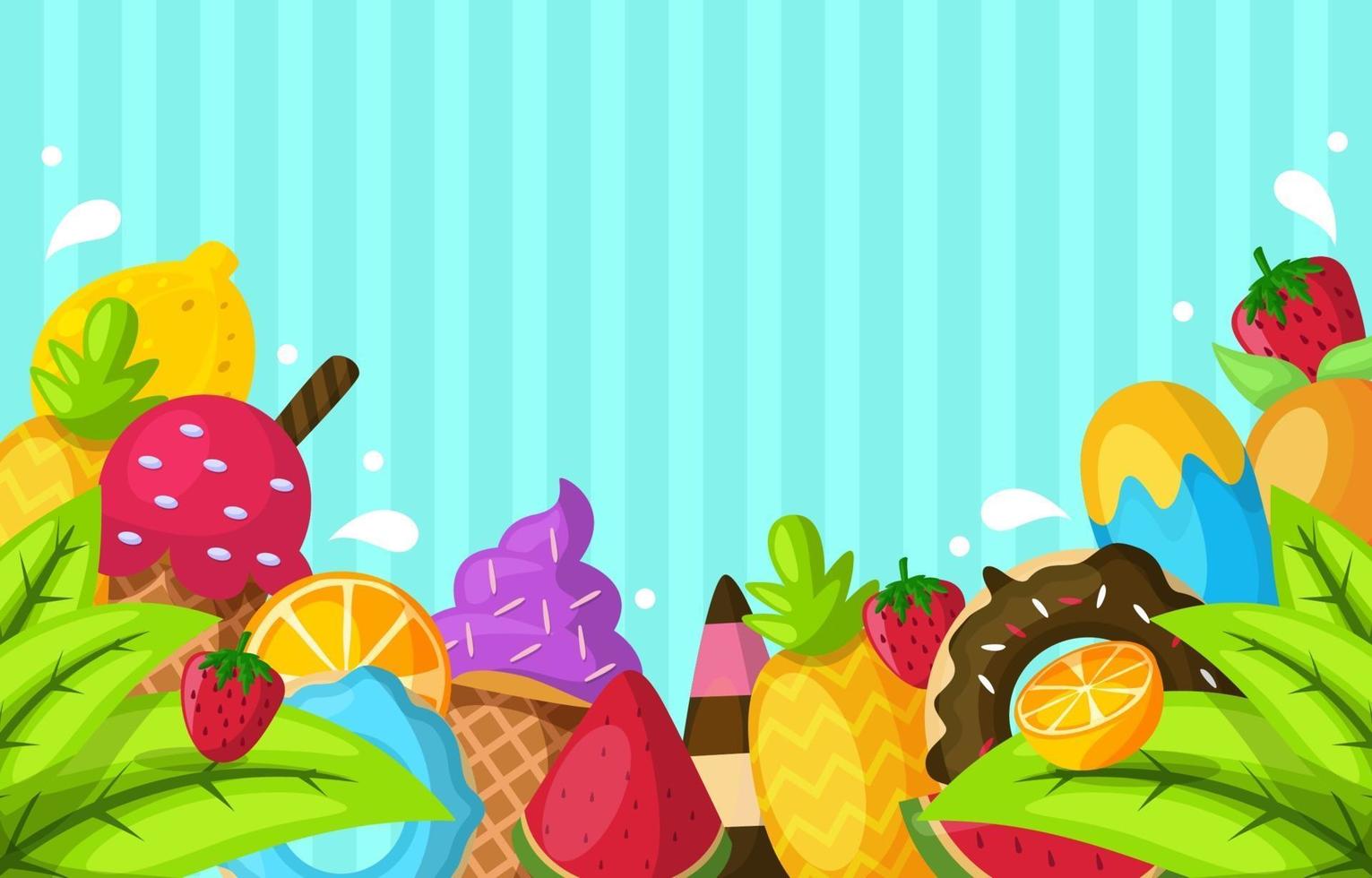 Summer Food Background vector