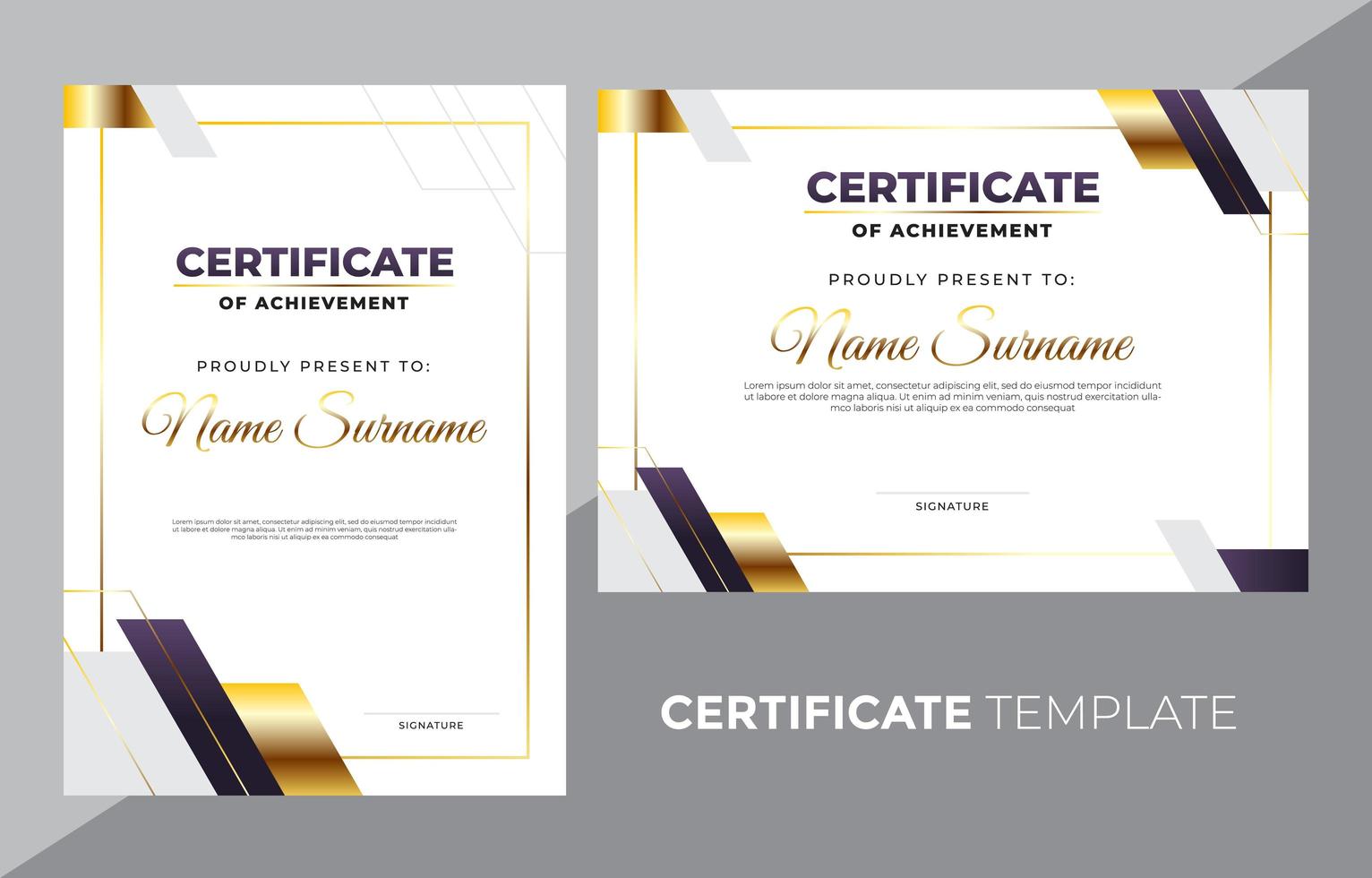 Certificate of Achievement Template vector